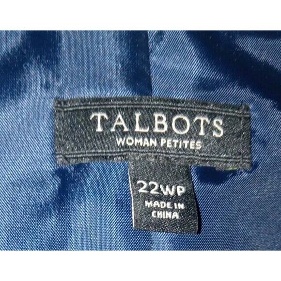 Talbots Womens Silk Wool Sleeveless Top 22 Navy Blue Business Formal Luxe Plus - Picture 5 of 6